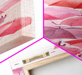 Light Pink Umbrella Canvas Print Above Sofa Art Long Narrow Wall Art Whimsical Art Cherry Blossom Painting Pink Abstract Art Vertical