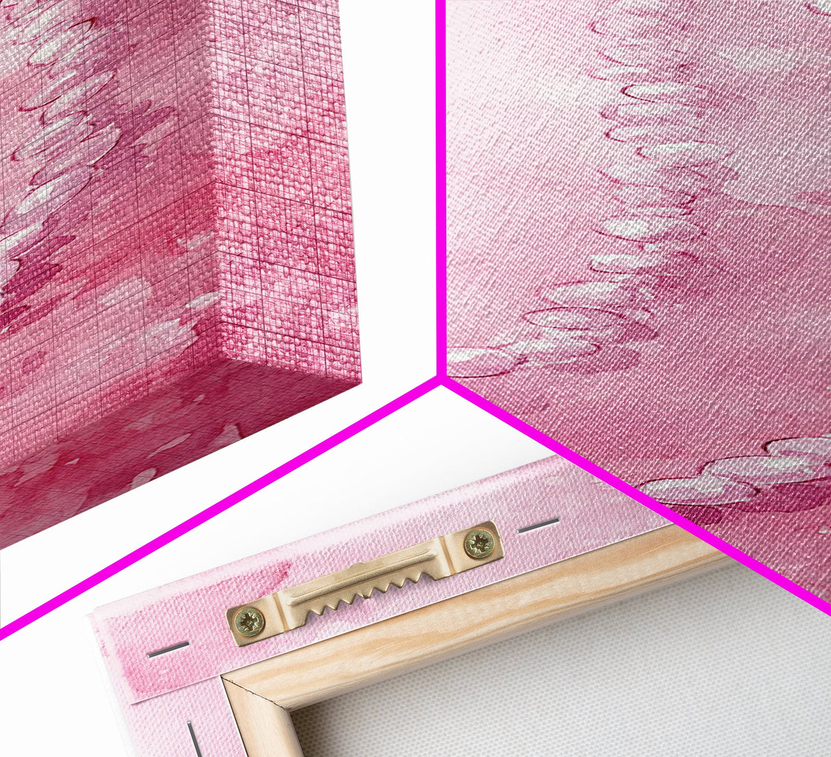 Elegant Pearl Necklace Canvas Print Whimsical Art Long Narrow Wall Art Pink Abstract Art Gift Idea Decorative Jewelry Painting Vertical