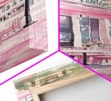 Pink Café Canvas Print Romantic French Bistro Painting Coastal Cowgirl Wall Art Above Bed Art Guest Room Gift Living Room Rustic Decor