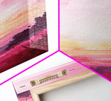 Sunset Gradient Canvas Print - Abstract Pink Orange Wall Art, Sunrise Inspired Minimalist Painting, Bedroom Decor, Above Bed Artwork