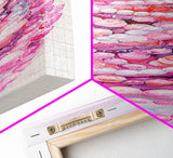 Pastel Beads Canvas Print - Whimsical Tall Narrow Art, Pink Pearl Inspired Jewelry Painting, Vertical Art for Boho Bedroom
