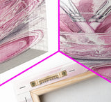 Makeup Brushes Canvas Print - Pink Abstract Art of Beauty Tools, Feminine Wall Art, Gift Idea for Her, Minimalist Room Decor