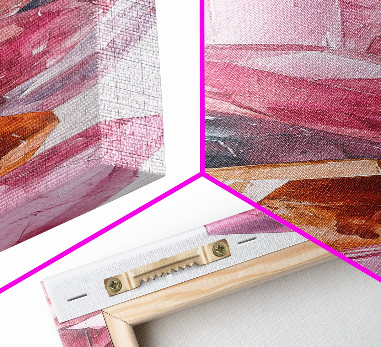 Rose Quartz Gem Canvas Print Gemstone Watercolor Art Unique Bedroom Decor Crystal Lover Light Pink Wall Art Gift Idea