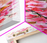 Canvas Print Pink Cherry Blossom Art, Japanese Inspired Wall Decor, Romantic Botanical Artwork, Gift Idea for Bedroom or Living Room
