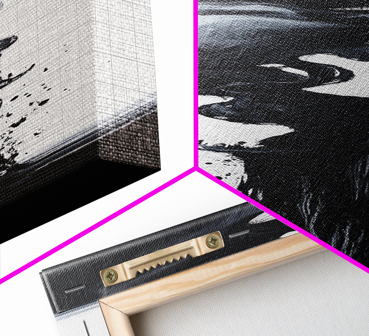 Smoke Abstract Art Canvas Print Black White Contemporary Modern Home Decor Moody Wall Art Vertical Long Narrow Artwork