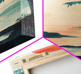 Tropical Sunset Coastal Landscape Framed Canvas Print | Nautical Wall Art | Coastal Painting | Nautical Decor | Gift Idea Her | Vertical Art