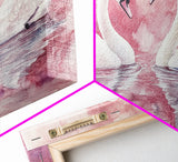 Elegant Swan Painting Framed Canvas Print Featuring Swan Painting and Moody Art Pink Wall Art Bedroom Wall Art Romantic Living Decor