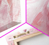 Delicate Veiled Woman Canvas Print Light Pink Wall Art Feminine Minimalist Art Bedroom Decor Above Bed Boho Art Gift Idea