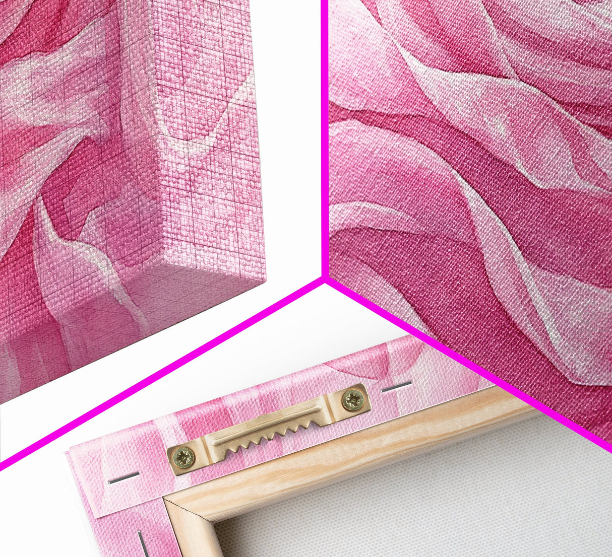 Soft Rose Canvas Print, Light Pink Abstract Art of Petals with Minimalist Style, Feminine Wall Decor for Living Room or Bedroom
