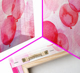Pink Balloon Canvas Print - Light Pink Wall Art Boho Birthday Celebration Art Minimalist Decor Living Room Horizontal Art