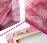 Sheer Pink Fabric Abstract Painting as Light Pink Wall Art Aesthetic on Framed Canvas Print, Modern Bedroom or Living Room Accent