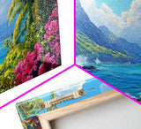 Tropical Beachscape Canvas Print Coastal Landscape Art Hawaii Decor Living Room Art Above Couch Art Nautical Wall Art Gift Idea