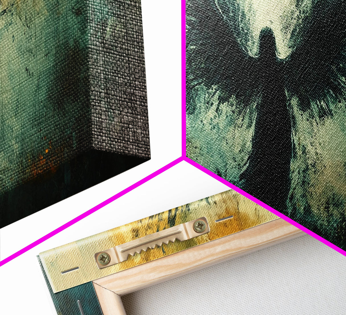 Abstract Angel Canvas Print Featuring Moody Art and Dark Angels Wall Art Stunning Vertical Art for Rustic or Minimalist Decor
