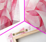 Pink Ribbon Abstract Art Canvas Print Light Pink Wall Art Minimalist Artwork Bedroom Art Above Sofa Decor Gift Idea For Her