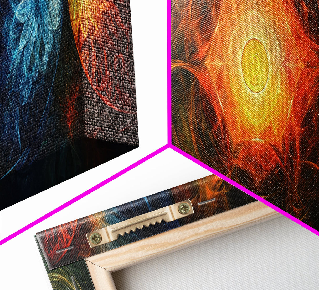 Radiant Mandala Canvas Print Sacred Geometry Art Wildflower Painting Bold Statement Wall Art Bedroom Modern Living Room Decor