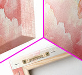 Dreamy Pink Clouds Canvas Print, Light Pink Wall Art, Minimalist Sky Art, Bedroom Decor, Soft Pastel Landscape Art, Horizontal Wall Art