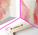 Angel Wings Canvas Print, Pink Abstract Art with Light Tones, Whimsical Zen Wall Art for Bedroom, Gift Idea for Spirituality Lovers