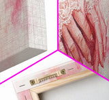 Elegant Lace Hands Canvas Print Feminine Glam Art Light Pink Wall Art Romantic Home Decor Vertical Artwork Gift Idea For Her