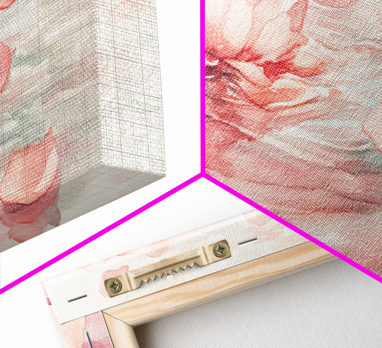 Lotus Petal Canvas Print, Wabi Sabi Wall Art, Light Pink Nature-Inspired Art, Bedroom or Yoga Room Decor, Serene Feminine Artwork