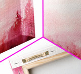 Light Pink Canvas Print Abstract Landscape Painting Horizontal Pastel Minimalist Boho Living Room Art Wabi Sabi Modern Wall Decor
