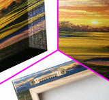 Golf Sunset Canvas Print, Scenic Landscape Painting, Farmhouse Living Room Art, Horizontal Rustic Decor, Gift Idea for Him