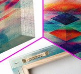 Sacred Geometry Art Framed Canvas Print Sacred Patterns Wall Decor Moody Abstract Geometric Wall Art Living Room Zen Artwork Gift