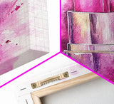 Pink Lipstick Canvas Print Whimsical Art Pink Abstract Artwork Living Room Wall Art Wabi Sabi Painting Light Pink Dorm Decor