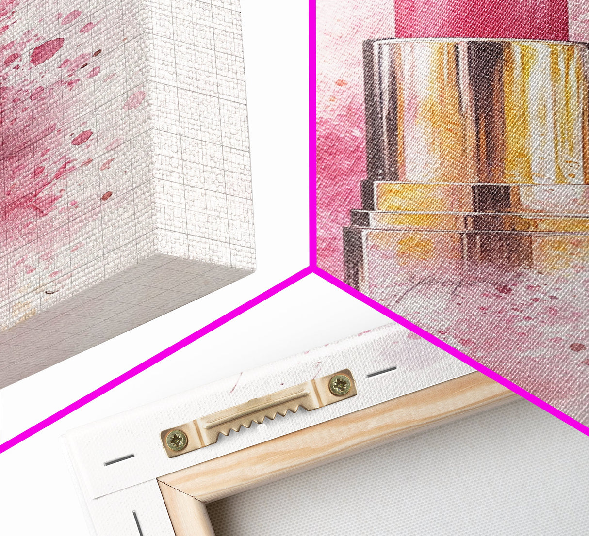 Radiant Pink Lipstick Canvas Print | Feminine Wall Art | Makeup Lover Decor | Modern Minimalist Art | Bathroom Accent | Gift Idea Her