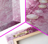 Pearlescent Beads Abstract Canvas Print Light Pink Wall Art Vertical Artwork Minimalist Decor Original Painting Bedroom Art