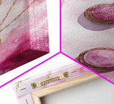Abstract Pink Pendant Canvas Print Featuring Geometric Wall Art Light Pink Jewelry Artwork Great Gift Idea Minimalist Boho Decor