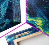 Striking Abstract Ocean Canvas Print, Modern Coastal Landscape Art with Nautical Decor Vibes, Stunning Above Sofa or Couch Artwork
