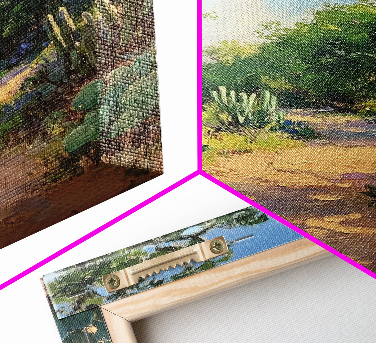 Serene GardenPath Canvas Print Southwest Wall Art Rustic Decor Above Bed Art Farmhouse Wall Art Gift Idea Landscape Painting