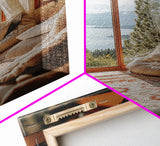 Cozy Lake View Canvas Print Coastal Wall Art Bedroom Decor Lake Tahoe Art Nautical Wall Art Rustic Decor Above Bed Wall Art