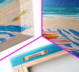 Seaside Picnic, Summer Vibes, Coastal Painting, Nautical Decor, Beach House Art, Food Review Kitchen Art, Framed Canvas Print