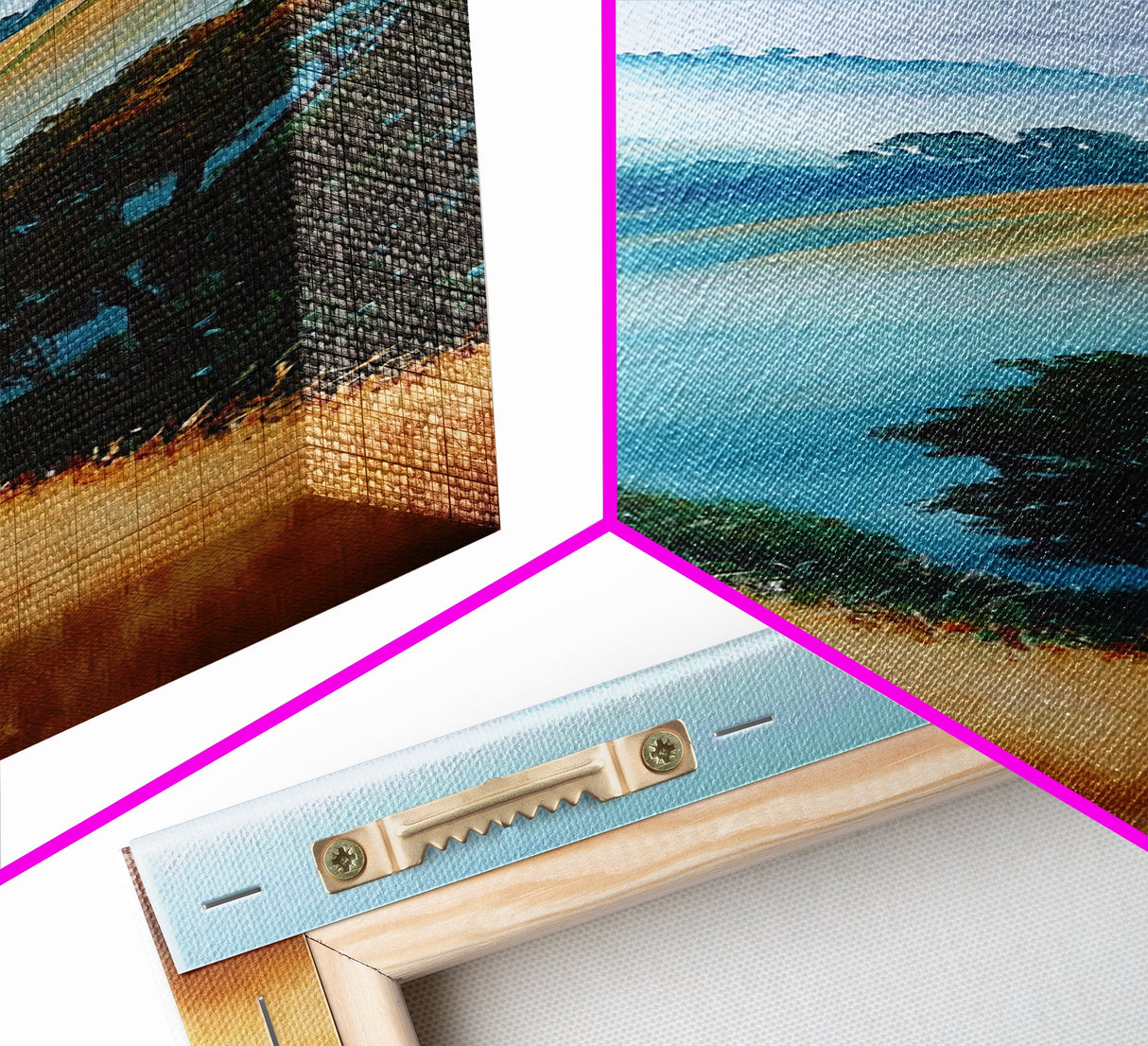 Landscape Art, Framed Canvas Print, coastal landscape art, panoramic art, extra wide art, rustic decor, living room art