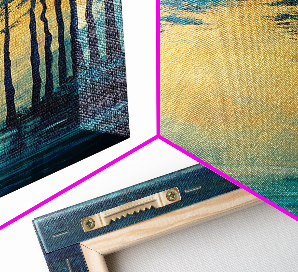 Moody Forest, pine tree art, landscape painting, dark romance painting, nature wall art, forest at dusk painting