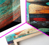 Abstract Moon, geometric wall art, wabi sabi art, sacred geometry wall art, zen wall art, abstract decor, modern painting