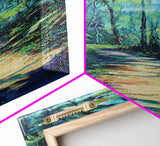 Jungle Pathway, Forest Painting, Moody Art, Botanical Prints, Nature Wall Art, Above Sofa Art, Tall Narrow Art, Canvas Print