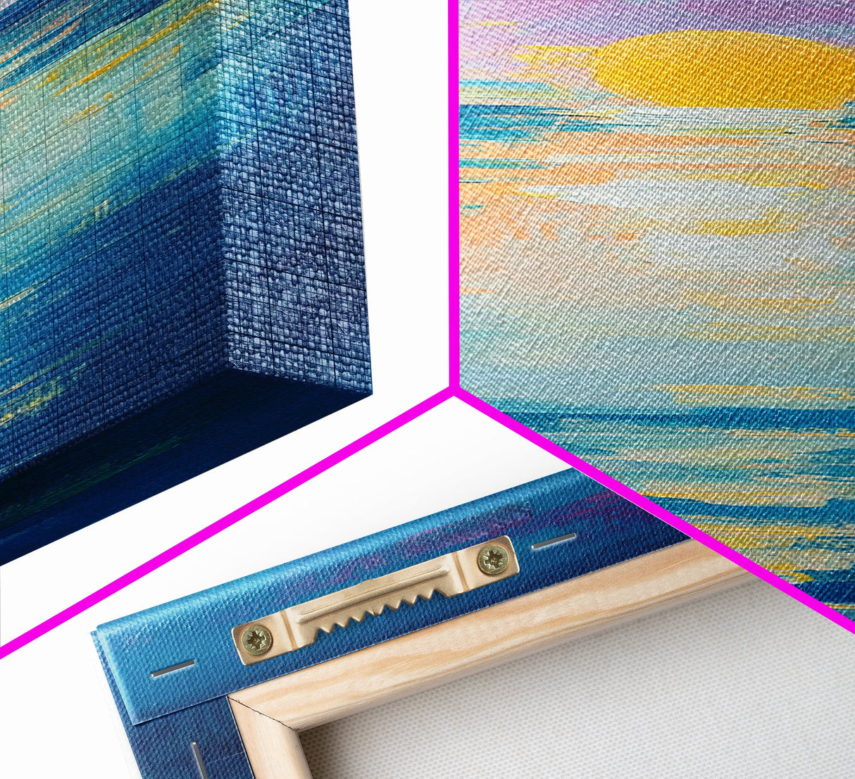 Sunset Over Water, Ocean Painting, Nautical Wall Art, Coastal Decor, Bedroom Art, Gift Idea for Her, Above Sofa Art