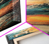 Sunset Ripples, Lake Painting, Vibrant Colors, Canvas Print, Landscape Painting, Above Bed Wall Art, Rustic Wall Art