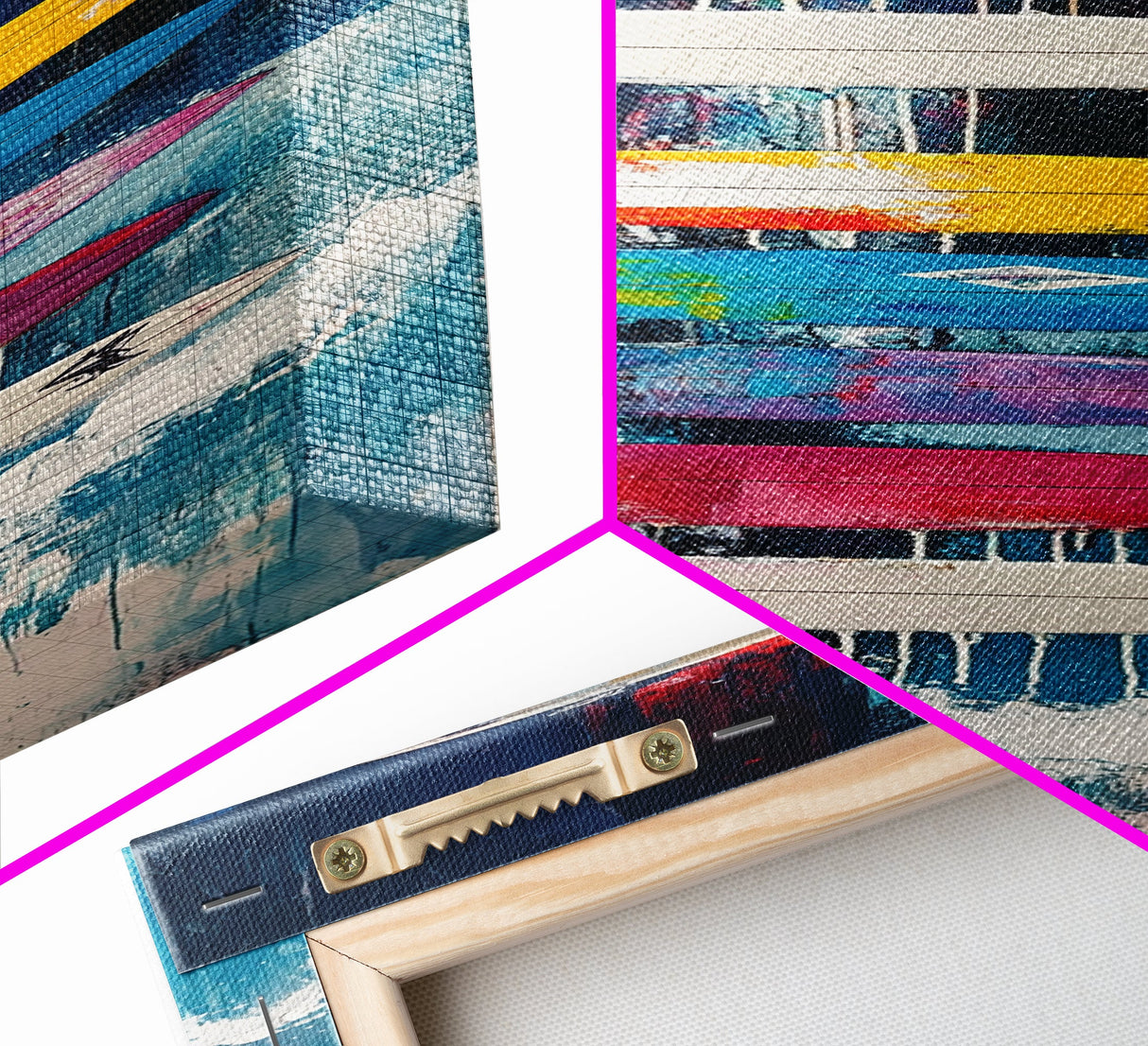 Surfboard Art, Coastal Decor, Framed Canvas Print, Surf Wall Art, Nautical Painting, Beach House Art, Living Room Art