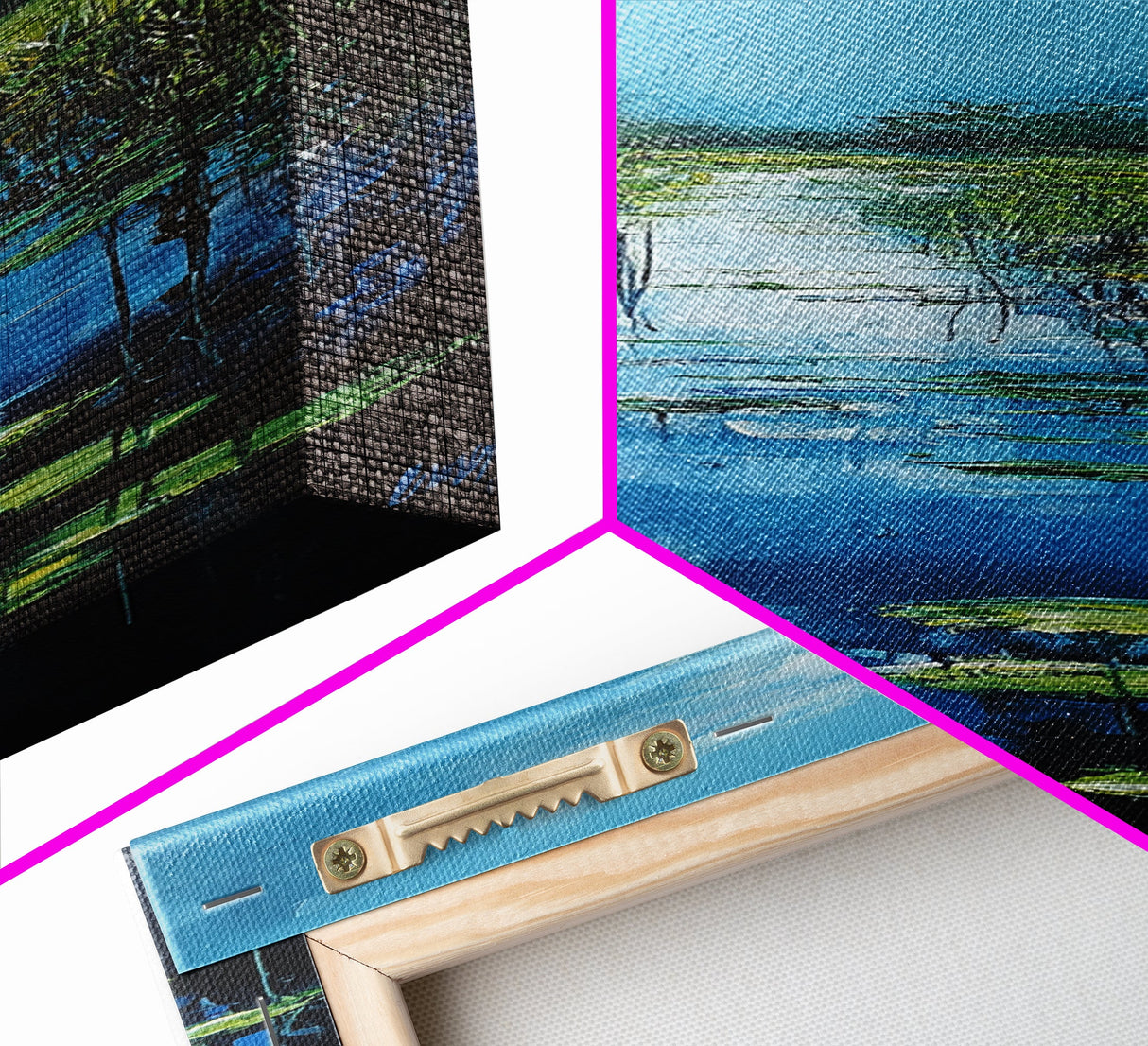 Marsh Painting, Coastal Landscape, Canvas Print, Lake Tahoe Art, Rustic Wall Art, Above Couch Art, Vertical Wall Art