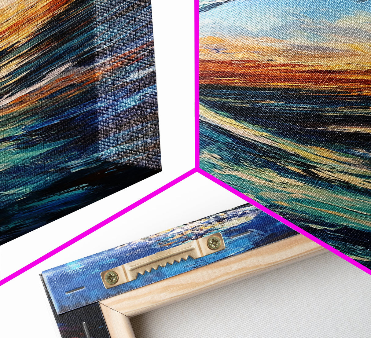 Ocean Wave, Seascape Art, Canvas Print, Nautical Decor, Coastal Painting, Blue and Green Wall Art, Surf Inspired Art