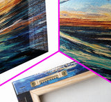 Ocean Wave, Seascape Art, Canvas Print, Nautical Decor, Coastal Painting, Blue and Green Wall Art, Surf Inspired Art