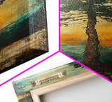 Tall Pine, wabi sabi art, rustic decor, pine tree art, nature inspired, farmhouse art, framed canvas print, above bed art