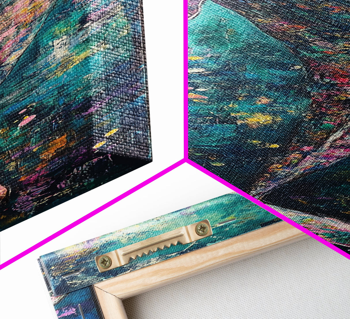 Vibrant Whale, Whale Painting, Coastal Decor, Nautical Wall Art, Blue and Green Wall Art, Skinny Wall Art, Framed Canvas Print