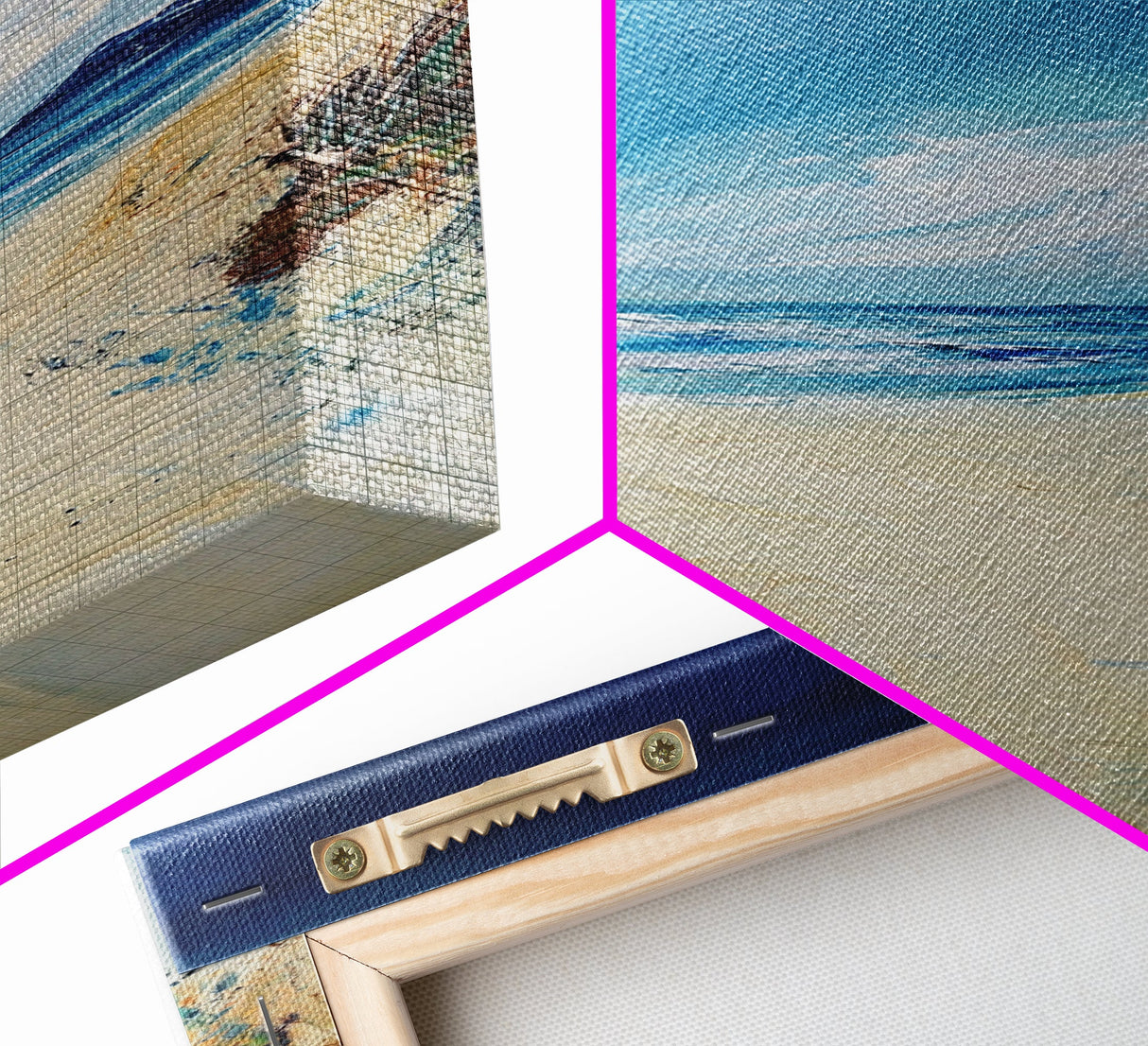 Windy Dunes, coastal landscape art, framed canvas print, nautical decor,  Ireland painting, beach house wall art