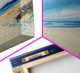 Windy Dunes, coastal landscape art, framed canvas print, nautical decor,  Ireland painting, beach house wall art