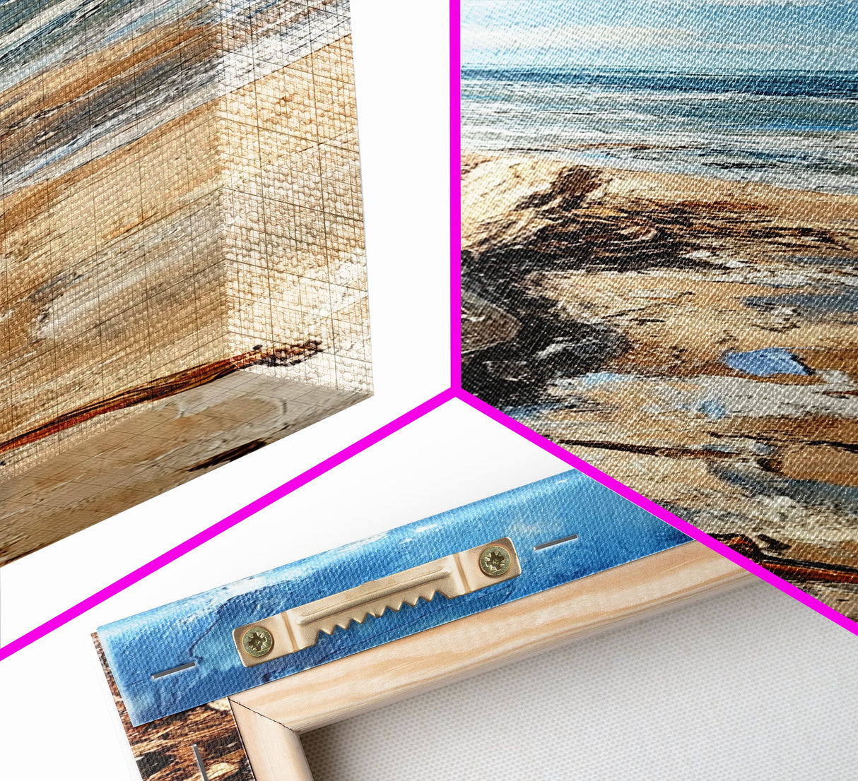 Driftwood beach, coastal landscape art, seascape painting, nautical decor, lake Tahoe art, framed canvas print, rustic wall art