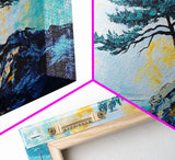 Windswept Pine Tree, Coastal Painting, Landscape Painting, Framed Canvas Print, Bedroom Art, Above Couch Art, Minimalist Art